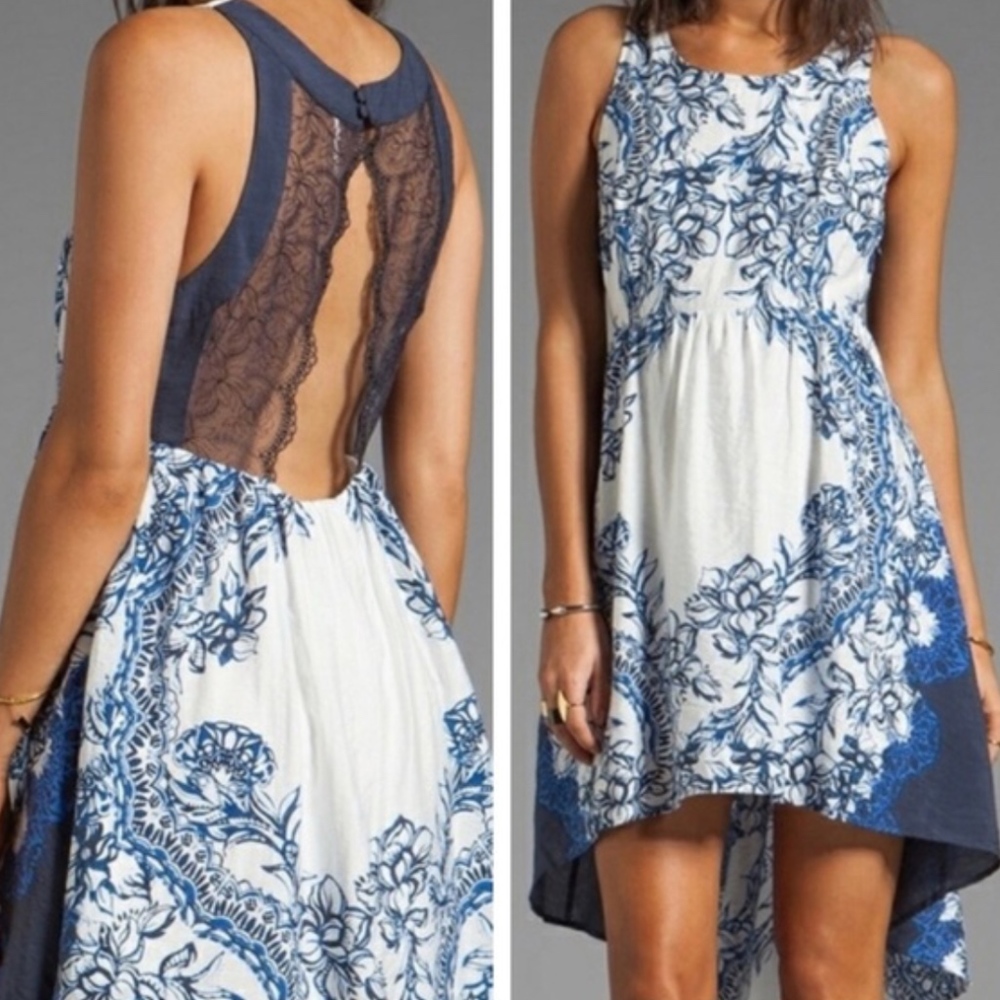 Free People Russian Plate High/Low Lace Dress
